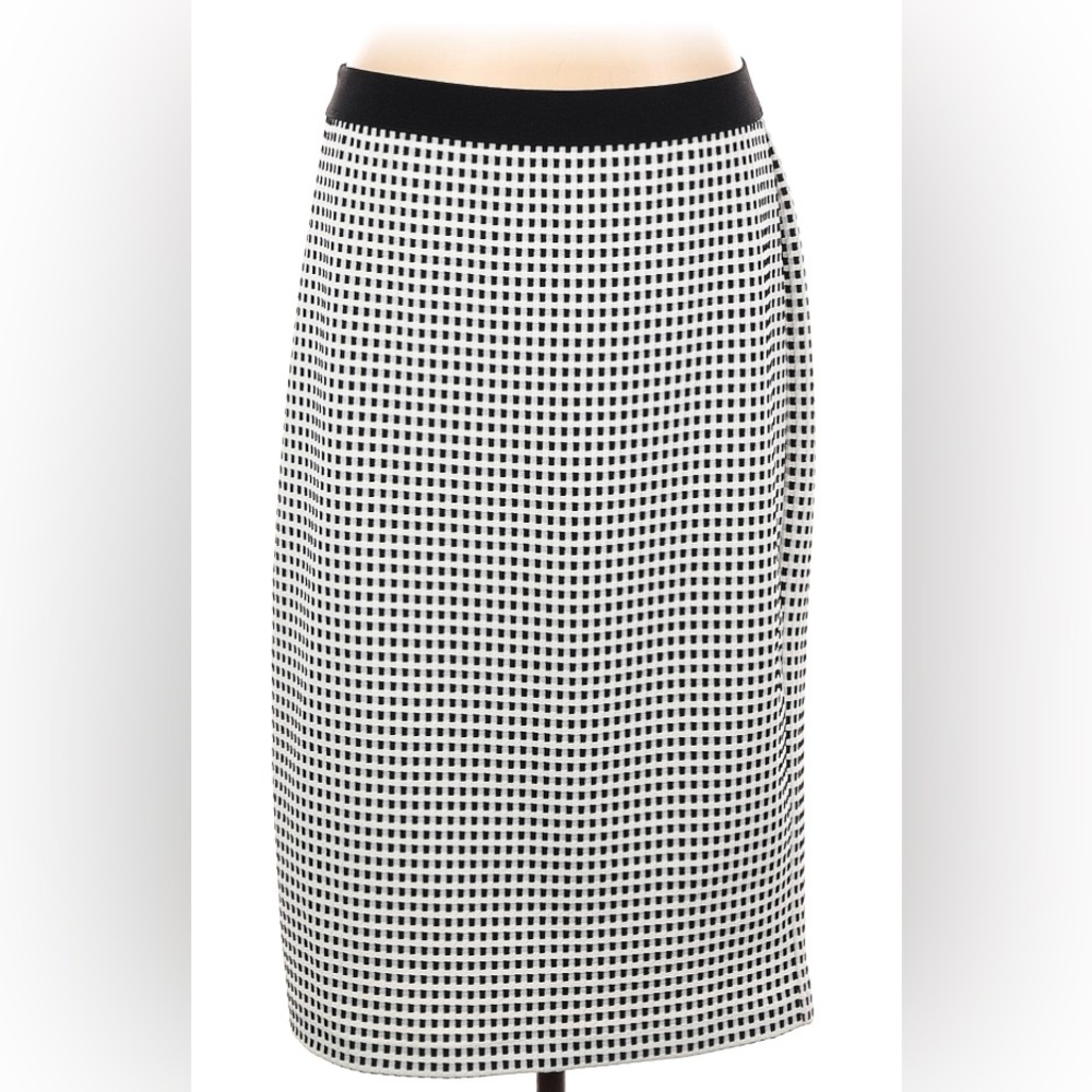 ALFANI women’s houndstooth design pencil skirt; size: L